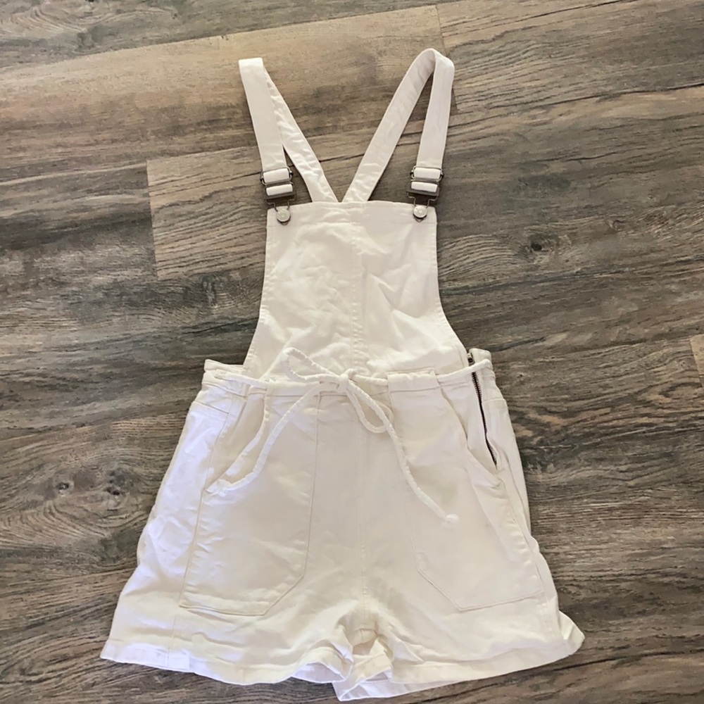Madewell off white overall shorts